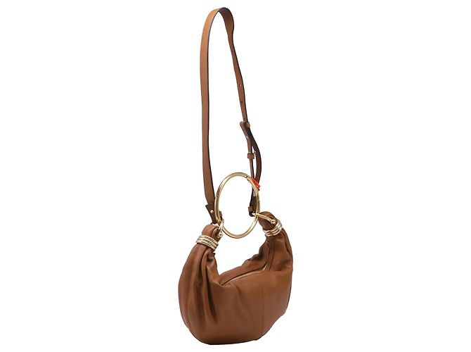Chloé Small Bracelet Hobo Bag in Tan Leather  Brown Beige - view 2
