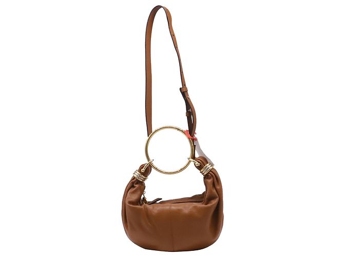 Chloé Small Bracelet Hobo Bag in Tan Leather  Brown Beige - view 3