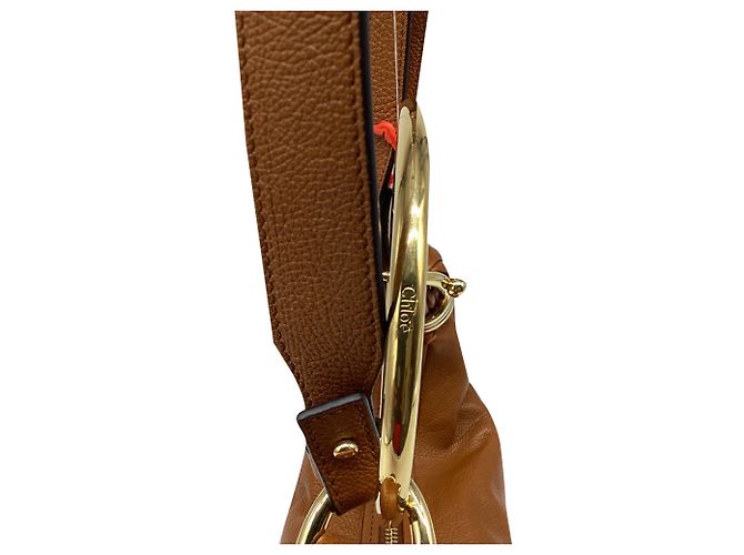 Chloé Small Bracelet Hobo Bag in Tan Leather  Brown Beige - view 7