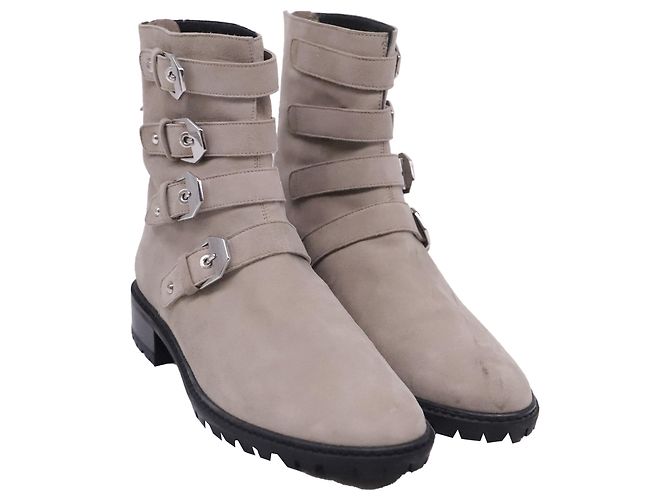 Botines Stuart Weitzman Jitterbug en ante gris - vista 3