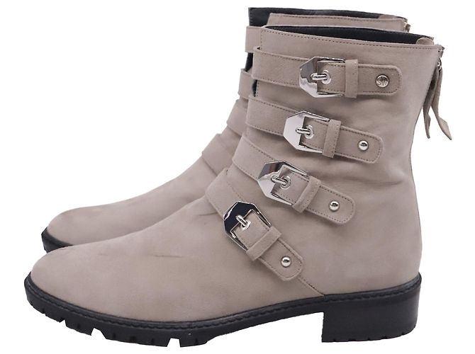 Botines Stuart Weitzman Jitterbug en ante gris - vista 4