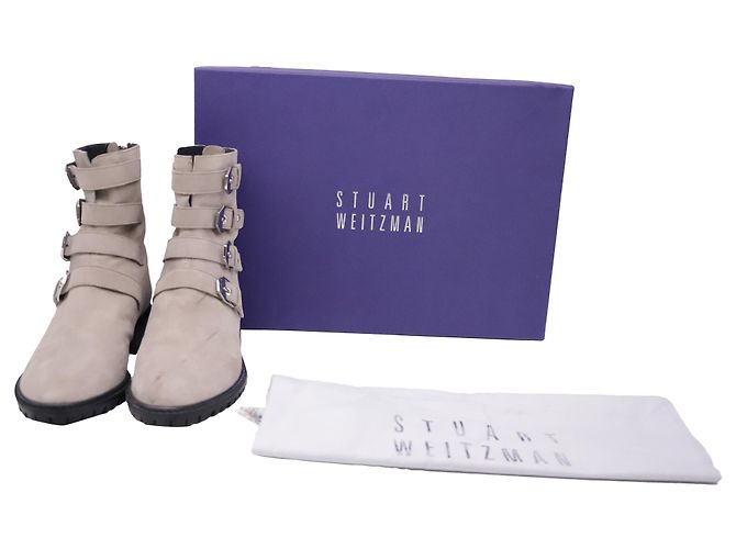 Botines Stuart Weitzman Jitterbug en ante gris - vista 6