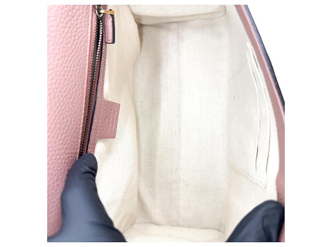 Gucci GG Marmont Top Handle Leather Mini Rosa - vista 5