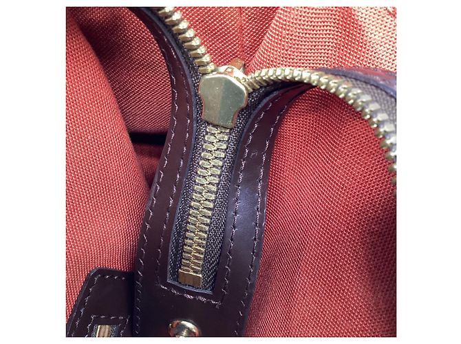 Borsa Tote Chelsea Louis Vuitton Damier Ebene in pelle marrone - vista 11