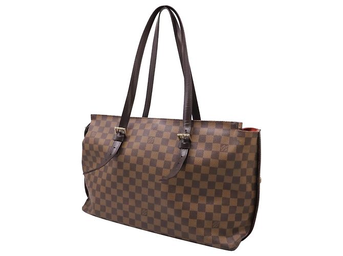 Borsa Tote Chelsea Louis Vuitton Damier Ebene in pelle marrone - vista 2