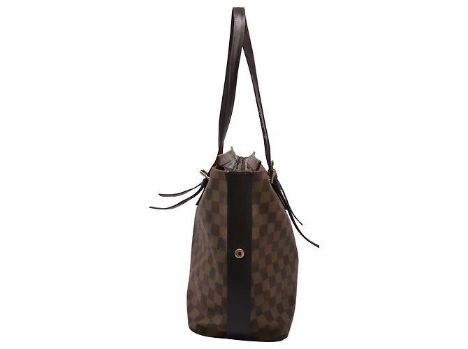 Borsa Tote Chelsea Louis Vuitton Damier Ebene in pelle marrone - vista 3
