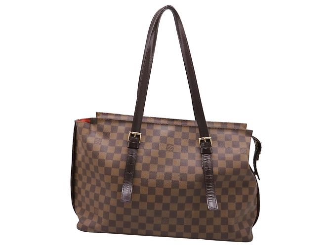 Borsa Tote Chelsea Louis Vuitton Damier Ebene in pelle marrone - vista 4