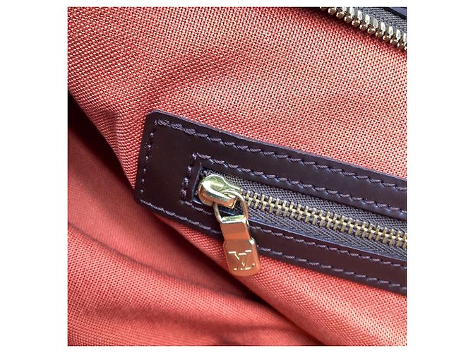 Borsa Tote Chelsea Louis Vuitton Damier Ebene in pelle marrone - vista 7