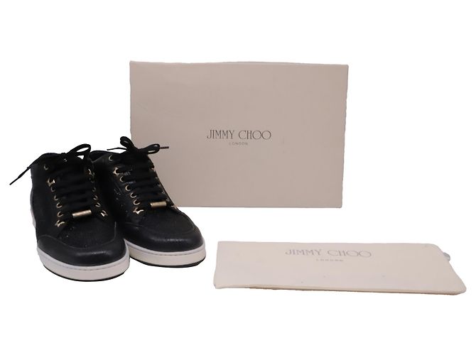 Jimmy Choo Miami Sneaker in schwarzem Glitzer - Ansicht 6