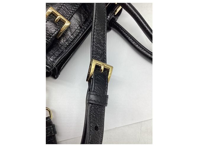 Borsa a tracolla Prada Bonnie Large in pelle di vitello nera Nero - vista 17