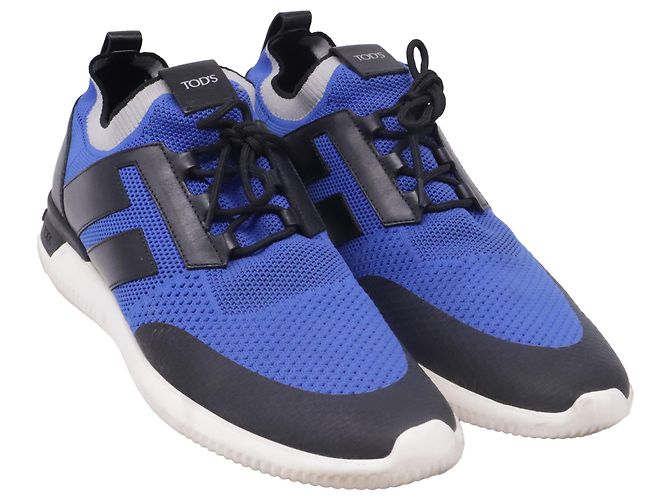 Sneakers Tod's No-Code in poliestere blu - vista 3