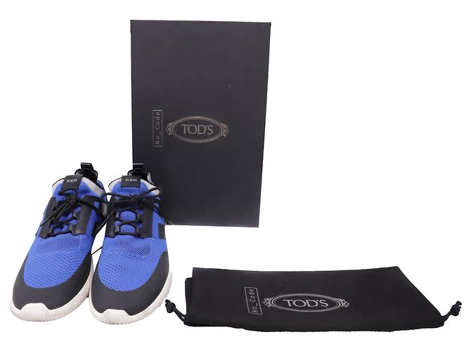 Sneakers Tod's No-Code in poliestere blu - vista 6