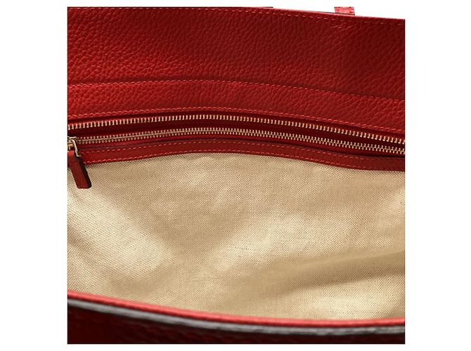 Sac cabas Gucci Medium Swing en cuir rouge - vue 12