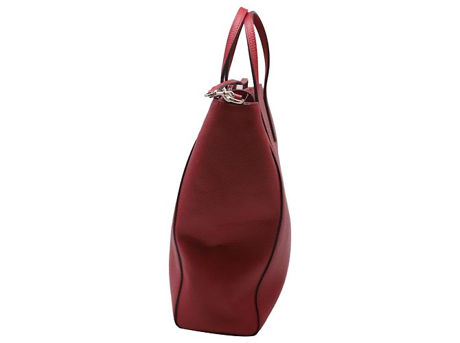 Sac cabas Gucci Medium Swing en cuir rouge - vue 3