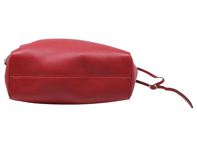 Sac cabas Gucci Medium Swing en cuir rouge - vue 5