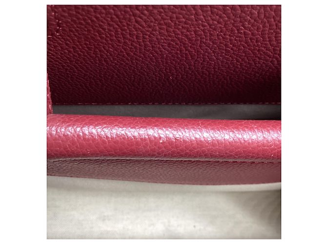 Borsa Mini Title con manico in pelle bordeaux Burberry Rosso Bordò - vista 10