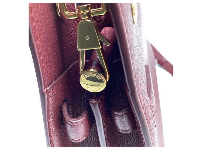 Borsa Mini Title con manico in pelle bordeaux Burberry Rosso Bordò - vista 13
