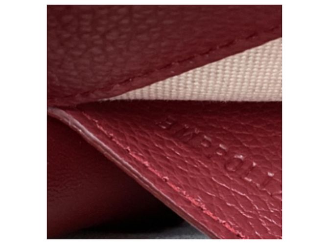 Borsa Mini Title con manico in pelle bordeaux Burberry Rosso Bordò - vista 8