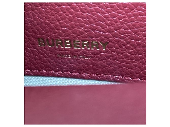 Borsa Mini Title con manico in pelle bordeaux Burberry Rosso Bordò - vista 9
