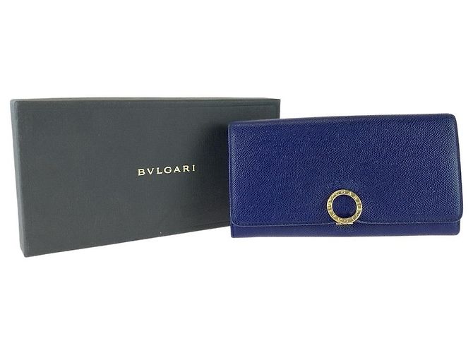 Portafoglio lungo Bulgari blu - vista 10