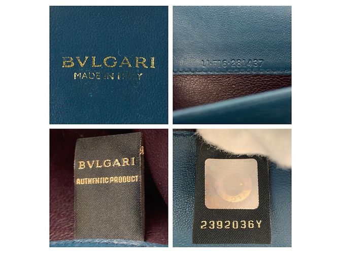 Portafoglio lungo Bulgari blu - vista 5