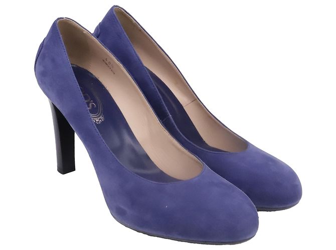 Décolleté Tod's in camoscio blu - vista 3