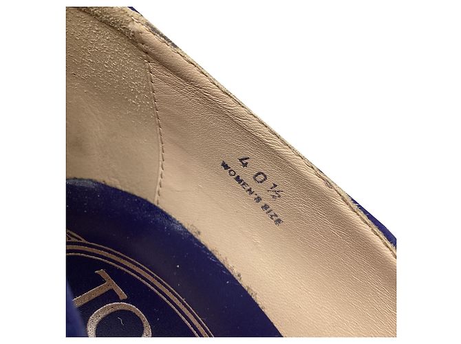 Décolleté Tod's in camoscio blu - vista 9
