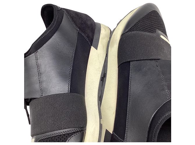 Sneakers Balenciaga Race Runner in materiali misti neri Nero - vista 11