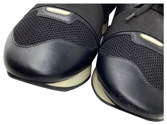 Sneakers Balenciaga Race Runner in materiali misti neri Nero - vista 12