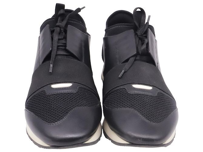 Sneakers Balenciaga Race Runner in materiali misti neri Nero - vista 2