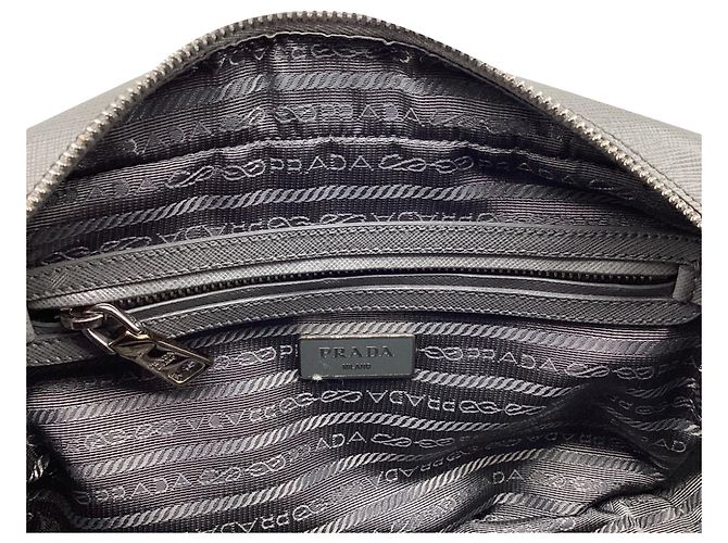 Borsa Prada Small Top handle in pelle Saffiano grigia Grigio - vista 10