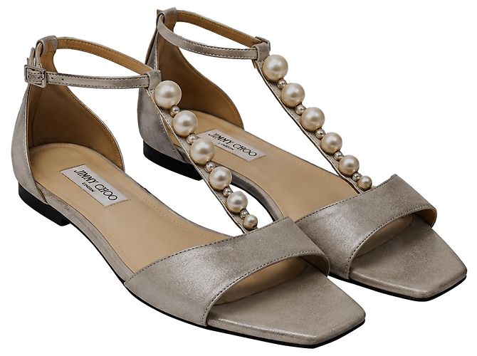 Sandali bassi Jimmy Choo Bella in pelle argento - vista 2