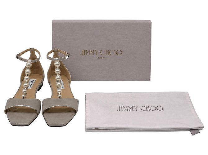Sandali bassi Jimmy Choo Bella in pelle argento - vista 6