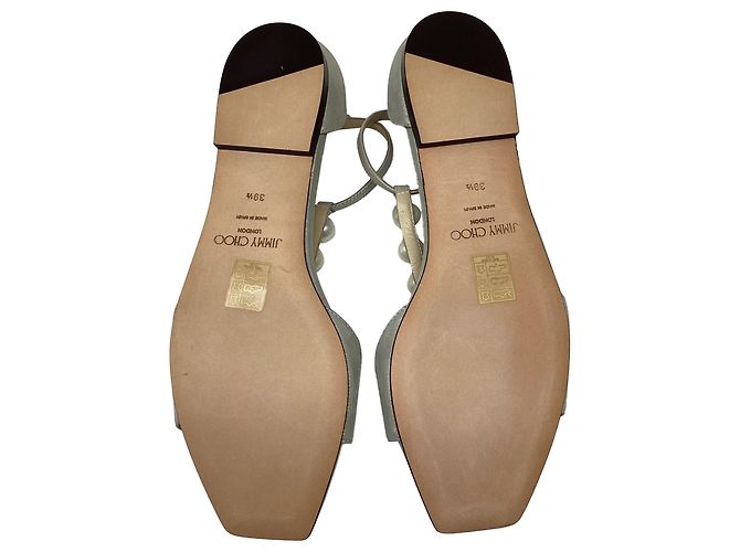 Sandali bassi Jimmy Choo Bella in pelle argento - vista 7