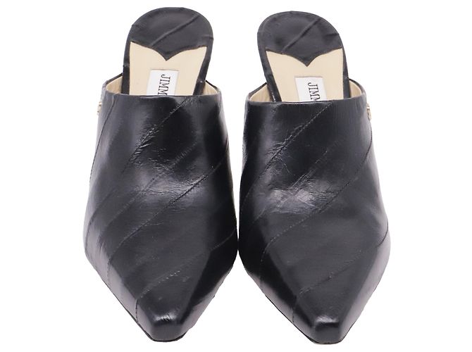 Mules con tacco Jimmy Choo Rya 90 in pelle nera Nero - vista 2