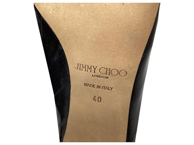 Mules con tacco Jimmy Choo Rya 90 in pelle nera Nero - vista 8