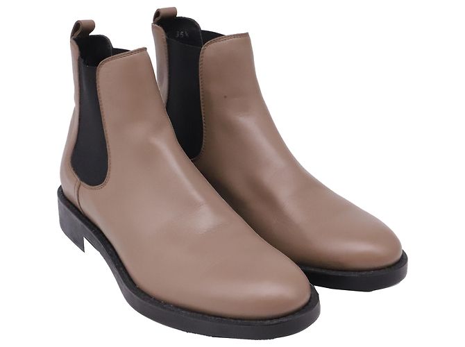 Botines Chelsea Tod's en piel beige - vista 3