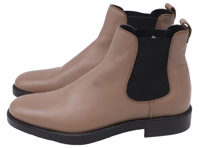 Botines Chelsea Tod's en piel beige - vista 4