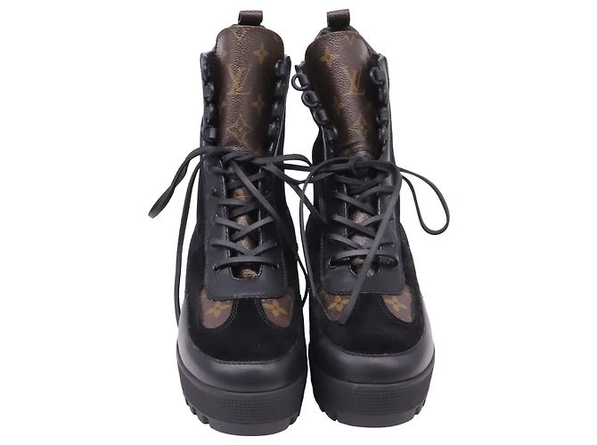 Botas Desert de plataforma Laureate Louis Vuitton en piel negra Castaño - vista 2