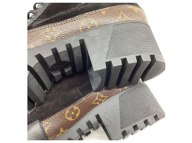 Botas Desert de plataforma Laureate Louis Vuitton en piel negra Castaño - vista 7
