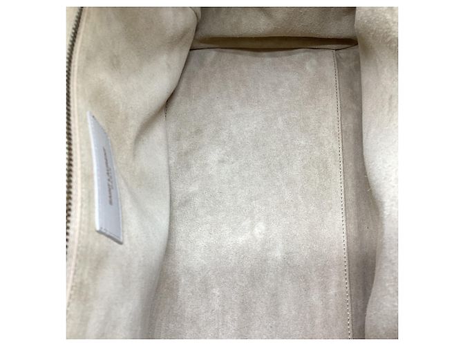 Autre Marque Mala Duffle Classic Saint Laurent em pele branca Branco - vista 10