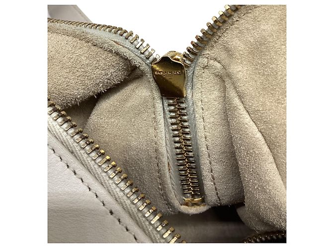 Autre Marque Mala Duffle Classic Saint Laurent em pele branca Branco - vista 11
