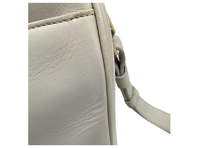 Autre Marque Mala Duffle Classic Saint Laurent em pele branca Branco - vista 14