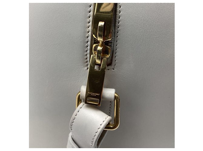 Autre Marque Mala Duffle Classic Saint Laurent em pele branca Branco - vista 17