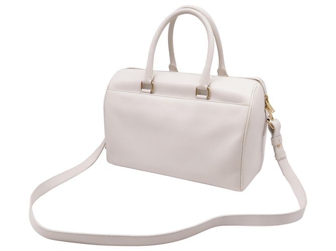 Autre Marque Mala Duffle Classic Saint Laurent em pele branca Branco - vista 2