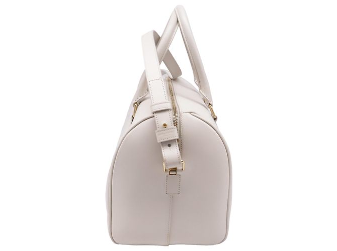 Autre Marque Mala Duffle Classic Saint Laurent em pele branca Branco - vista 3