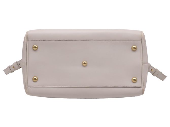 Autre Marque Mala Duffle Classic Saint Laurent em pele branca Branco - vista 5