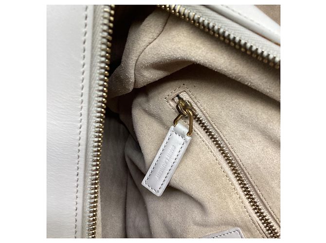 Autre Marque Mala Duffle Classic Saint Laurent em pele branca Branco - vista 7