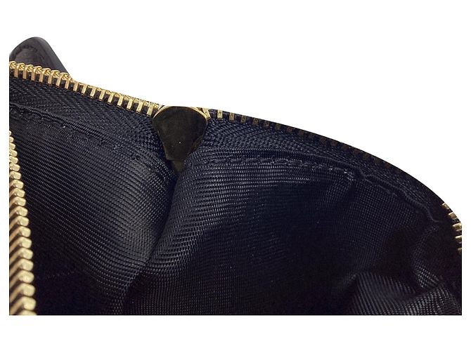 Clutch Salvatore Ferragamo in pelle nera traforata con fiocco Nero - vista 12