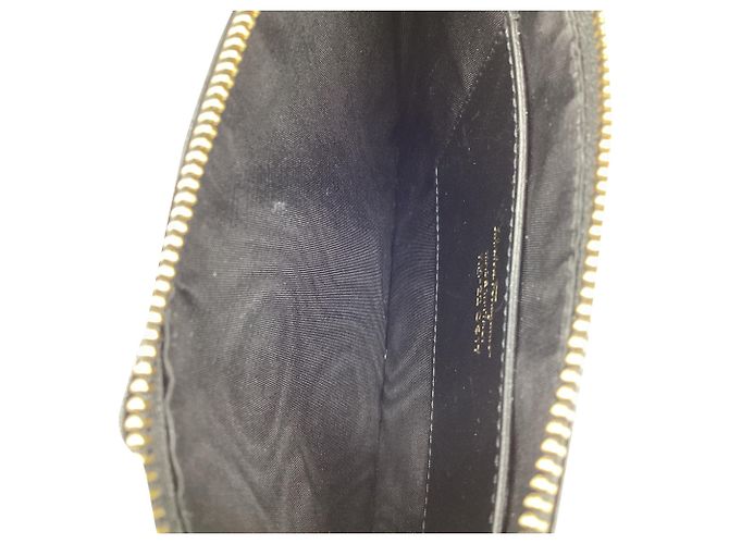 Clutch Salvatore Ferragamo in pelle nera traforata con fiocco Nero - vista 8